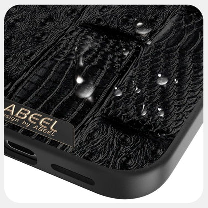 ABEEL Beast Pattern 6D Micro-Embossed MagSafe Genuine Leather Phone Case