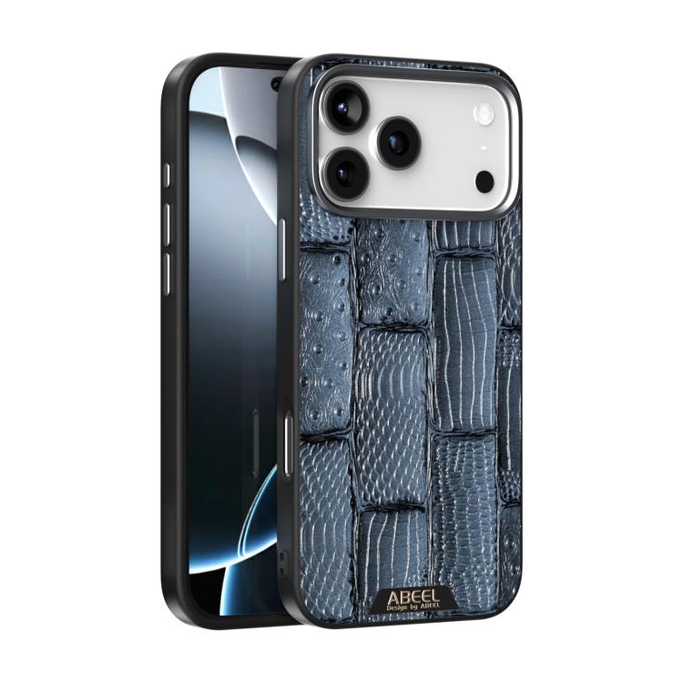 ABEEL Beast Pattern 6D Micro-Embossed MagSafe Genuine Leather Phone Case