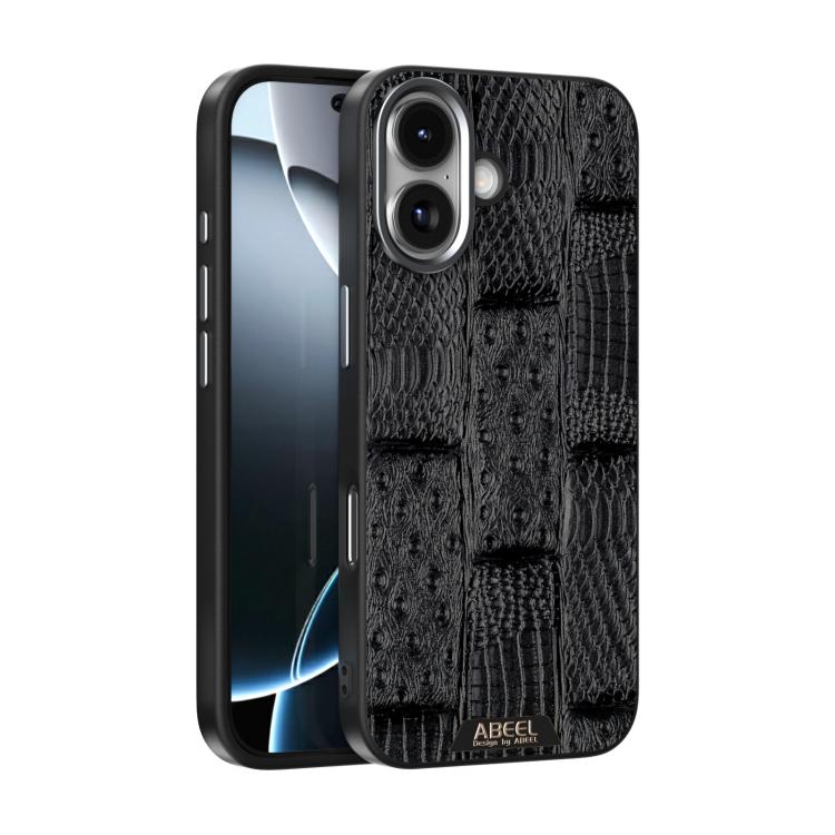 ABEEL Beast Pattern 6D Micro-Embossed MagSafe Genuine Leather Phone Case