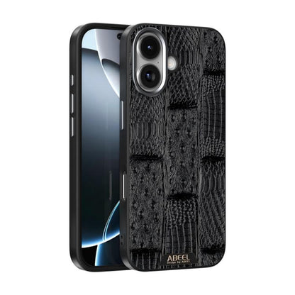 ABEEL Beast Pattern 6D Micro-Embossed MagSafe Genuine Leather Phone Case