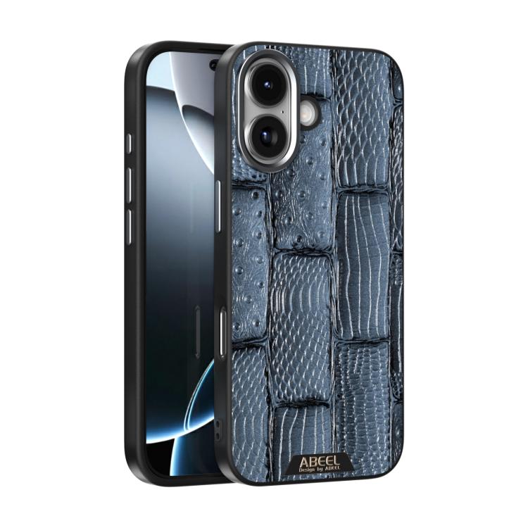 ABEEL Beast Pattern 6D Micro-Embossed MagSafe Genuine Leather Phone Case