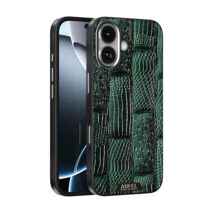 ABEEL Beast Pattern 6D Micro-Embossed MagSafe Genuine Leather Phone Case