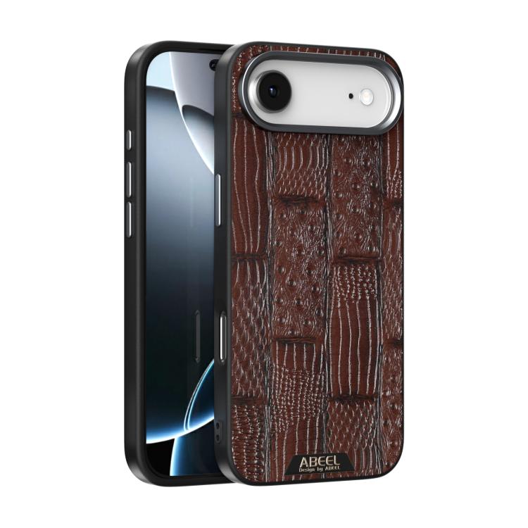 ABEEL Beast Pattern 6D Micro-Embossed MagSafe Genuine Leather Phone Case