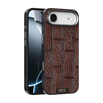 ABEEL Beast Pattern 6D Micro-Embossed MagSafe Genuine Leather Phone Case