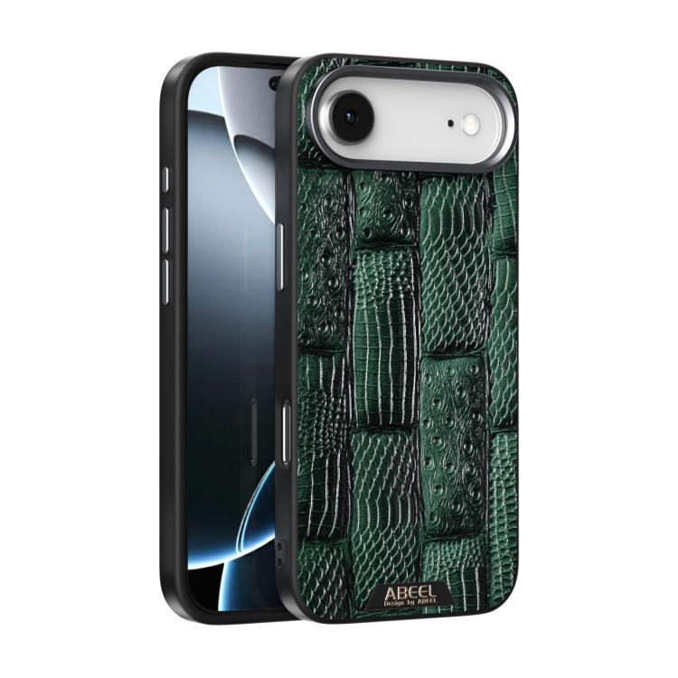 ABEEL Beast Pattern 6D Micro-Embossed MagSafe Genuine Leather Phone Case