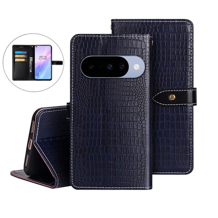 idewei Crocodile Texture Leather Phone Case, For Google Pixel 10 Pro XL, For Google Pixel 10 Pro, For Google Pixel 10, For Google Pixel 9a