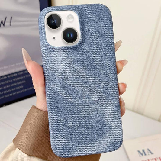 Denim MagSafe Magnetic PC + PU Phone Case, For iPhone 13, For iPhone 12 / 12 Pro, For iPhone 12 Pro Max