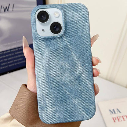 Denim MagSafe Magnetic PC + PU Phone Case