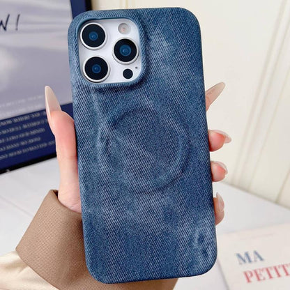 Denim MagSafe Magnetic PC + PU Phone Case, For iPhone 17 Pro Max, For iPhone 17 Pro, For iPhone 17, For iPhone Air, For iPhone 16 Pro Max, For iPhone 16 Pro, For iPhone 16 Plus, For iPhone 16, For iPhone 15 Pro Max, For iPhone 15 Pro, For iPhone 15 Plu...