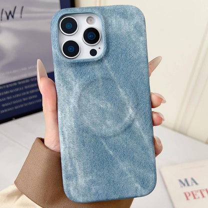 Denim MagSafe Magnetic PC + PU Phone Case, For iPhone 17 Pro Max, For iPhone 17 Pro, For iPhone 17, For iPhone Air, For iPhone 16 Pro Max, For iPhone 16 Pro, For iPhone 16 Plus, For iPhone 16, For iPhone 15 Pro Max, For iPhone 15 Pro, For iPhone 15 Plu...