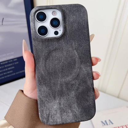 Denim MagSafe Magnetic PC + PU Phone Case, For iPhone 17 Pro Max, For iPhone 17 Pro, For iPhone 17, For iPhone Air, For iPhone 16 Pro Max, For iPhone 16 Pro, For iPhone 16 Plus, For iPhone 16, For iPhone 15 Pro Max, For iPhone 15 Pro, For iPhone 15 Plu...
