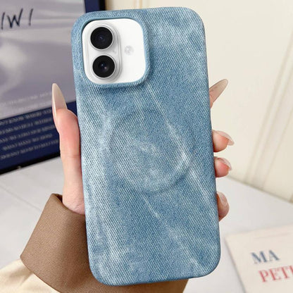 Denim MagSafe Magnetic PC + PU Phone Case, For iPhone 17 Pro Max, For iPhone 17 Pro, For iPhone 17, For iPhone Air, For iPhone 16 Pro Max, For iPhone 16 Pro, For iPhone 16 Plus, For iPhone 16, For iPhone 15 Pro Max, For iPhone 15 Pro, For iPhone 15 Plu...