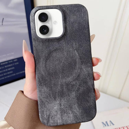 Denim MagSafe Magnetic PC + PU Phone Case, For iPhone 17 Pro Max, For iPhone 17 Pro, For iPhone 17, For iPhone Air, For iPhone 16 Pro Max, For iPhone 16 Pro, For iPhone 16 Plus, For iPhone 16, For iPhone 15 Pro Max, For iPhone 15 Pro, For iPhone 15 Plu...