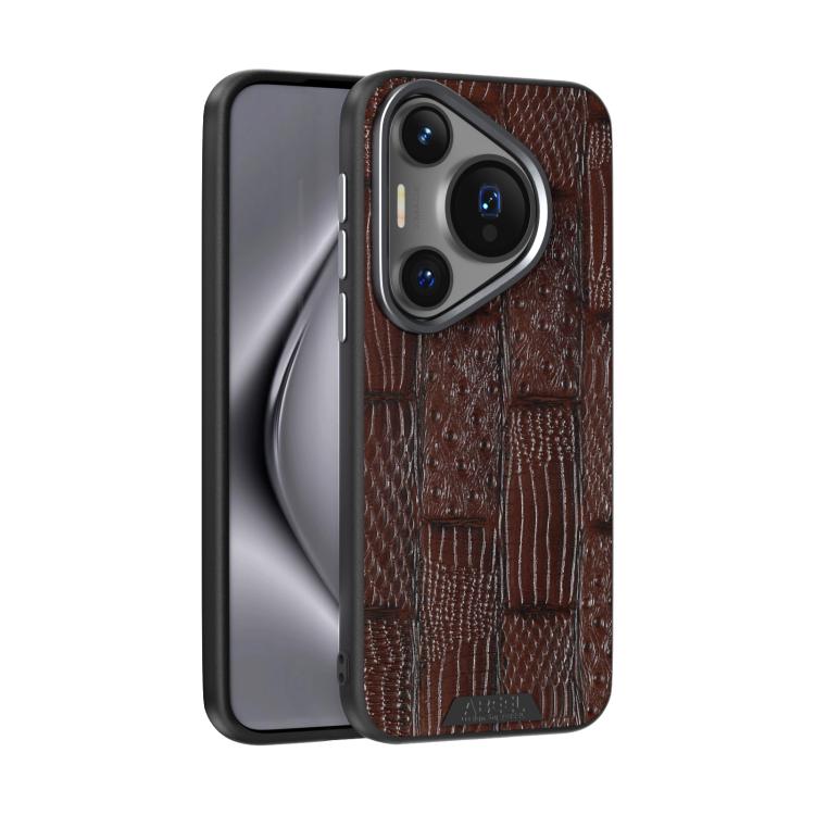 ABEEL Beast Pattern 6D Micro-Embossed MagSafe Genuine Leather Phone Case, For Huawei Pura 80 Ultra 5G, For Huawei Pura 80 Pro 5G / 80 Pro+ 5G, For Huawei Pura 80 5G, For Huawei nova 14 Ultra, For Huawei nova 14 Pro, For Huawei nova 14������������������...