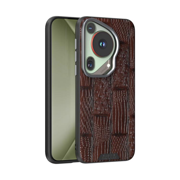 ABEEL Beast Pattern 6D Micro-Embossed MagSafe Genuine Leather Phone Case, For Huawei Pura 80 Ultra 5G, For Huawei Pura 80 Pro 5G / 80 Pro+ 5G, For Huawei Pura 80 5G, For Huawei nova 14 Ultra, For Huawei nova 14 Pro, For Huawei nova 14������������������...