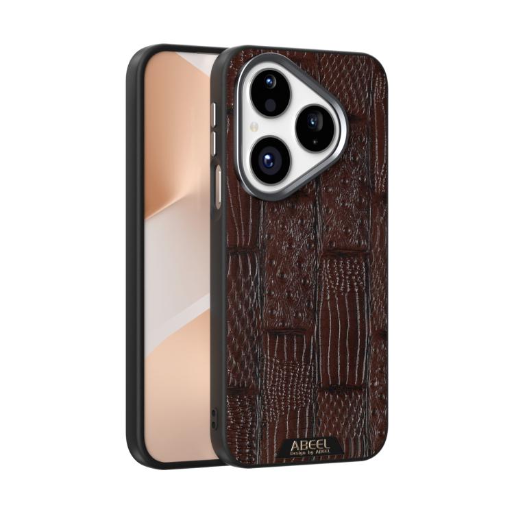 ABEEL Beast Pattern 6D Micro-Embossed MagSafe Genuine Leather Phone Case, For Huawei Pura 80 Ultra 5G, For Huawei Pura 80 Pro 5G / 80 Pro+ 5G, For Huawei Pura 80 5G, For Huawei nova 14 Ultra, For Huawei nova 14 Pro, For Huawei nova 14������������������...