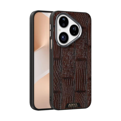 ABEEL Beast Pattern 6D Micro-Embossed MagSafe Genuine Leather Phone Case, For Huawei Pura 80 Ultra 5G, For Huawei Pura 80 Pro 5G / 80 Pro+ 5G, For Huawei Pura 80 5G, For Huawei nova 14 Ultra, For Huawei nova 14 Pro, For Huawei nova 14������������������...