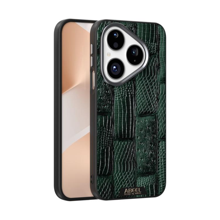 ABEEL Beast Pattern 6D Micro-Embossed MagSafe Genuine Leather Phone Case, For Huawei Pura 80 Ultra 5G, For Huawei Pura 80 Pro 5G / 80 Pro+ 5G, For Huawei Pura 80 5G, For Huawei nova 14 Ultra, For Huawei nova 14 Pro, For Huawei nova 14������������������...