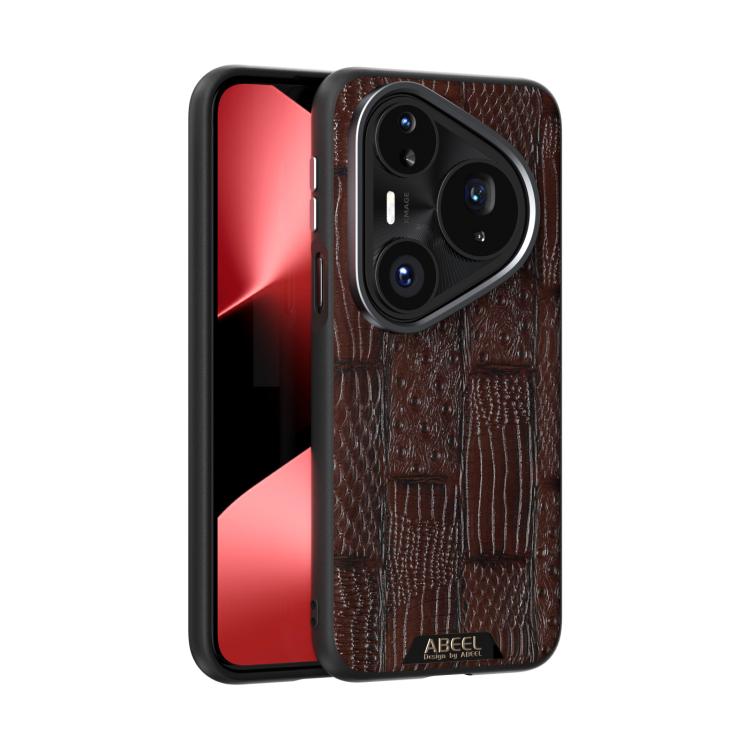 ABEEL Beast Pattern 6D Micro-Embossed MagSafe Genuine Leather Phone Case, For Huawei Pura 80 Ultra 5G, For Huawei Pura 80 Pro 5G / 80 Pro+ 5G, For Huawei Pura 80 5G, For Huawei nova 14 Ultra, For Huawei nova 14 Pro, For Huawei nova 14������������������...
