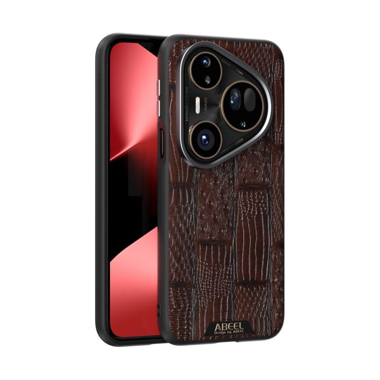 ABEEL Beast Pattern 6D Micro-Embossed MagSafe Genuine Leather Phone Case, For Huawei Pura 80 Ultra 5G, For Huawei Pura 80 Pro 5G / 80 Pro+ 5G, For Huawei Pura 80 5G, For Huawei nova 14 Ultra, For Huawei nova 14 Pro, For Huawei nova 14������������������...
