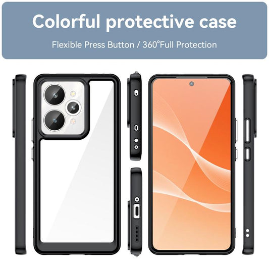 Colorful Series Acrylic Hybrid TPU Phone Case, For Realme 15 Pro 5G, For Realme 15 5G, For Realme V70s, For Realme V70, For Realme C75x, For Realme P3 Pro, For Realme 14 Pro+, For Realme 14 Pro, For Realme 14x India, For Realme 14x 5G, For Realme 14x  ...