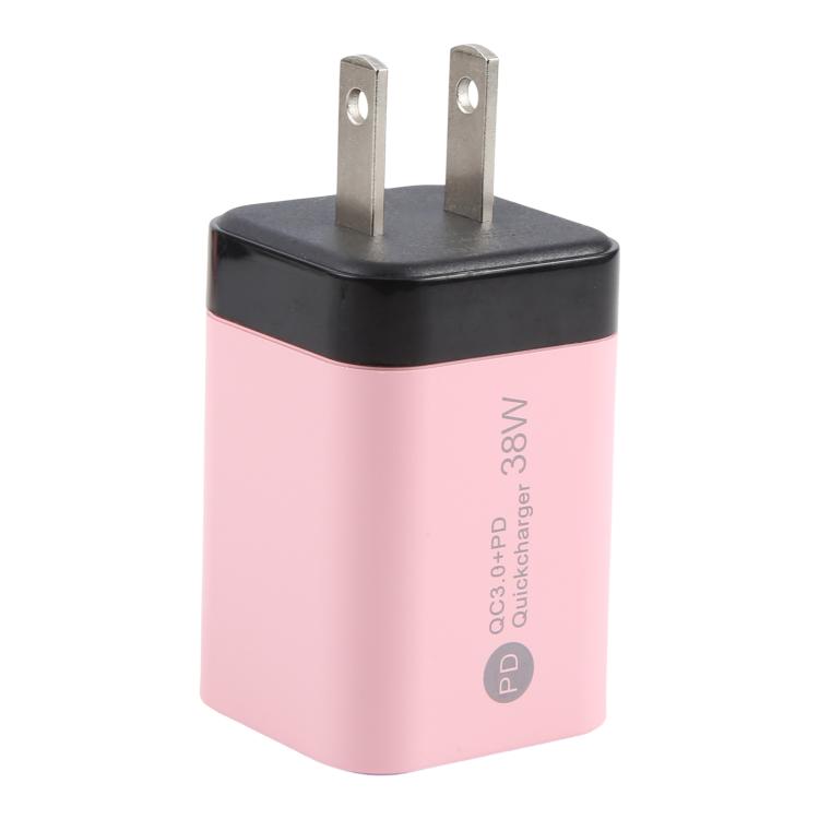 KO-72 38W QC3.0 USB and USB-C / Type-C PD Quick Charger, US Plug, US Plug