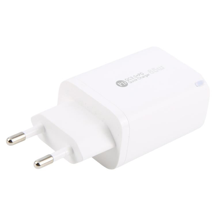 AR-PD12 65W QC3.0 USB and USB-C / Type-C PD Quick Charger, EU Plug, EU Plug