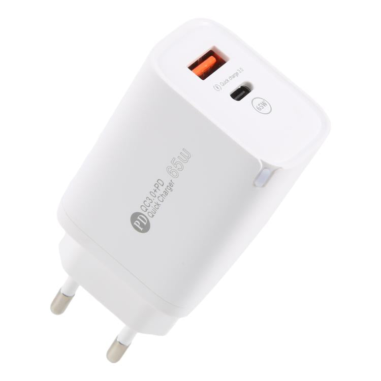 AR-PD12 65W QC3.0 USB and USB-C / Type-C PD Quick Charger, EU Plug, EU Plug