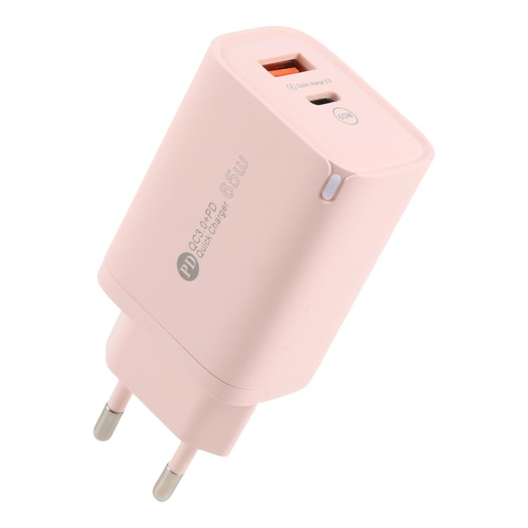 AR-PD12 65W QC3.0 USB and USB-C / Type-C PD Quick Charger, EU Plug, EU Plug