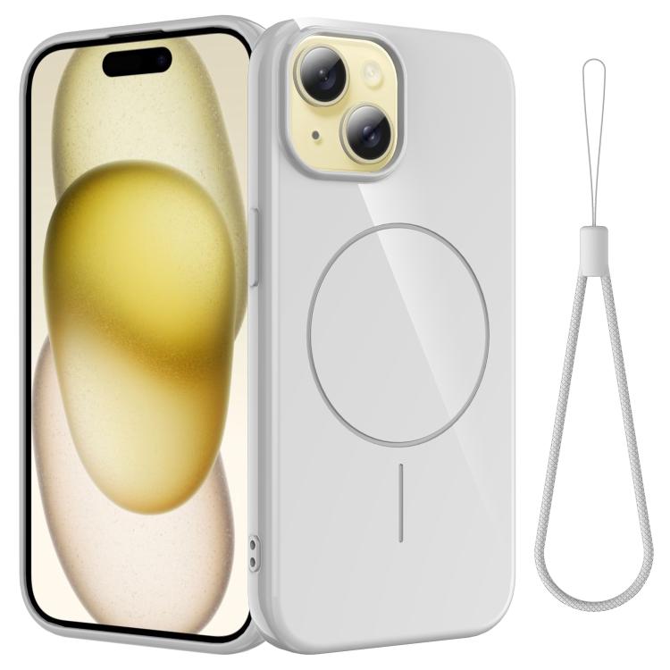 Glossy TPU Shockproof MagSafe Phone Case with Lanyard