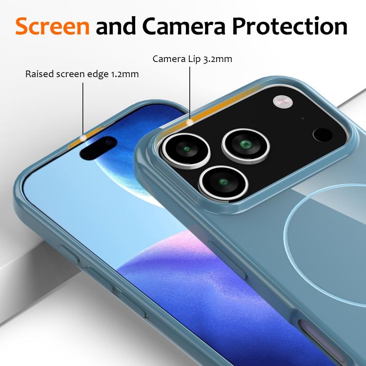 Glossy TPU Shockproof MagSafe Phone Case with Lanyard