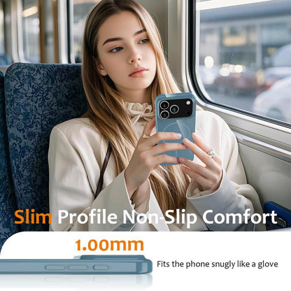 Glossy TPU Shockproof MagSafe Phone Case with Lanyard