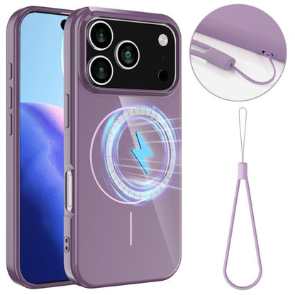 Glossy TPU Shockproof MagSafe Phone Case with Lanyard, For iPhone 17e / 16e, For iPhone 17 Pro Max, For iPhone 17 Pro, For iPhone 17, For iPhone Air, For iPhone 16 Pro Max, For iPhone 16 Pro, For iPhone 16 Plus, For iPhone 16, For iPhone 15 Pro Max    ...