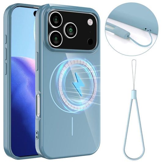 Glossy TPU Shockproof MagSafe Phone Case with Lanyard, For iPhone 18 Pro / 17 Pro, For iPhone 18 Pro Max / 17 Pro Max, For iPhone 17e / 16e, For iPhone 17, For iPhone Air, For iPhone 16 Pro Max, For iPhone 16 Pro, For iPhone 16 Plus, For iPhone 16