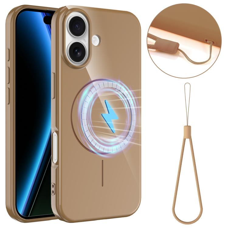 Glossy TPU Shockproof MagSafe Phone Case with Lanyard, For iPhone 17e / 16e, For iPhone 17 Pro Max, For iPhone 17 Pro, For iPhone 17, For iPhone Air, For iPhone 16 Pro Max, For iPhone 16 Pro, For iPhone 16 Plus, For iPhone 16, For iPhone 15 Pro Max    ...
