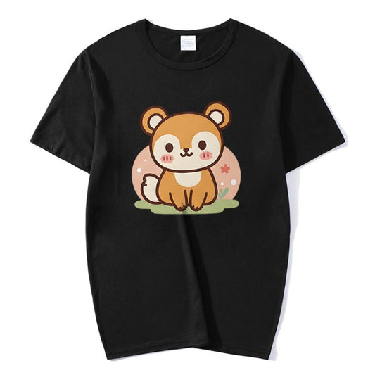 T-shirt à manches courtes en modal, col rond, imprimé écureuil, impression à la demande, tailles S, M, L, XL, XXL, XXXL, XXXXL, XXXXXL