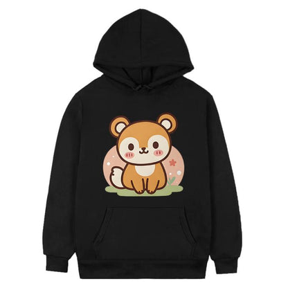 Squirrel Printed Fleece Hooded Sweatshirt Print On Your Demand, XS, S, M, L, XL, XXL, XXXL