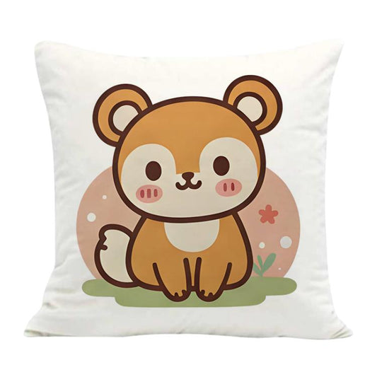 غطاء وسادة أريكة مطبوع عليه صورة سنجاب، بدون قلب، طباعة حسب الطلب، 35×35 سم، 40×40 سم، 45×45 سم، 50×50 سم، 60×60 سم