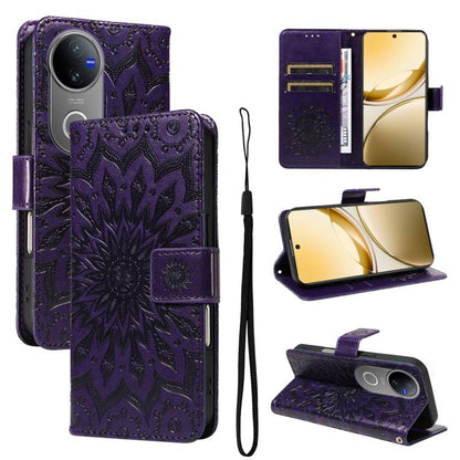Embossed Sunflower Pattern Flip Leather Phone Case, For vivo Y05 4G / vivo Y21 5G 2026, For vivo V70 FE 5G, For vivo V70 5G Global / V70 Elite 5G, For vivo S50 Pro mini 5G, For vivo X300 Pro, For vivo X300, For vivo V60 Lite 4G                         ...