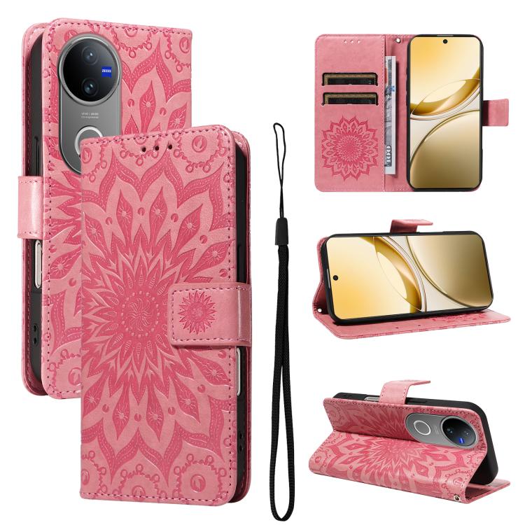 Embossed Sunflower Pattern Flip Leather Phone Case, For vivo Y05 4G / vivo Y21 5G 2026, For vivo V70 FE 5G, For vivo V70 5G Global / V70 Elite 5G, For vivo S50 Pro mini 5G, For vivo X300 Pro, For vivo X300, For vivo V60 Lite 4G                         ...