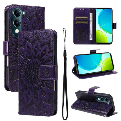 Embossed Sunflower Pattern Flip Leather Phone Case, For vivo Y05 4G / vivo Y21 5G 2026, For vivo V70 FE 5G, For vivo V70 5G Global / V70 Elite 5G, For vivo S50 Pro mini 5G, For vivo X300 Pro, For vivo X300, For vivo V60 Lite 4G                         ...
