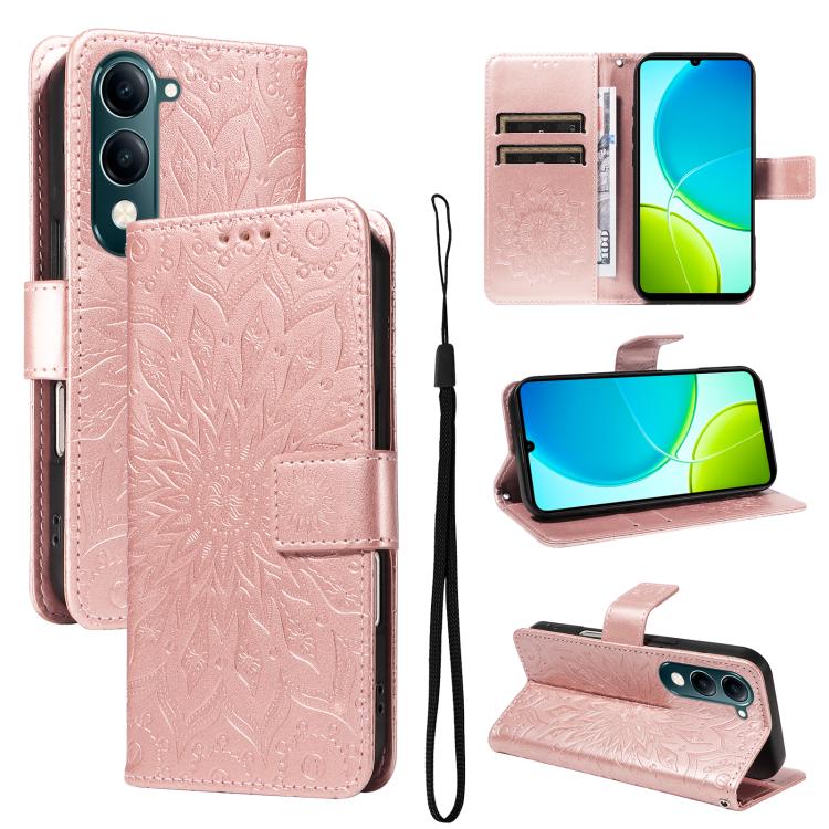 Embossed Sunflower Pattern Flip Leather Phone Case, For vivo Y05 4G / vivo Y21 5G 2026, For vivo V70 FE 5G, For vivo V70 5G Global / V70 Elite 5G, For vivo S50 Pro mini 5G, For vivo X300 Pro, For vivo X300, For vivo V60 Lite 4G                         ...