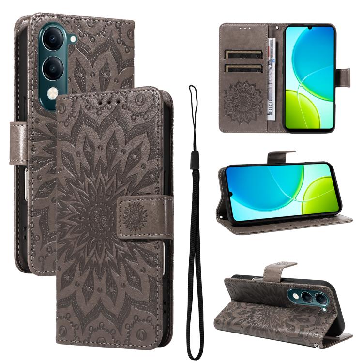 Embossed Sunflower Pattern Flip Leather Phone Case, For vivo Y05 4G / vivo Y21 5G 2026, For vivo V70 FE 5G, For vivo V70 5G Global / V70 Elite 5G, For vivo S50 Pro mini 5G, For vivo X300 Pro, For vivo X300, For vivo V60 Lite 4G                         ...