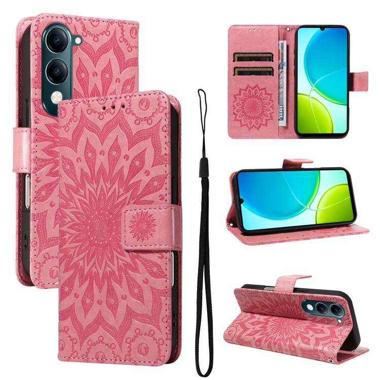 Embossed Sunflower Pattern Flip Leather Phone Case, For vivo Y05 4G / vivo Y21 5G 2026, For vivo V70 FE 5G, For vivo V70 5G Global / V70 Elite 5G, For vivo S50 Pro mini 5G, For vivo X300 Pro, For vivo X300, For vivo V60 Lite 4G                         ...