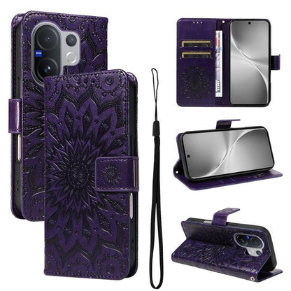 Embossed Sunflower Pattern Flip Leather Phone Case, For vivo Y05 4G / vivo Y21 5G 2026, For vivo V70 FE 5G, For vivo V70 5G Global / V70 Elite 5G, For vivo S50 Pro mini 5G, For vivo X300 Pro, For vivo X300, For vivo V60 Lite 4G                         ...