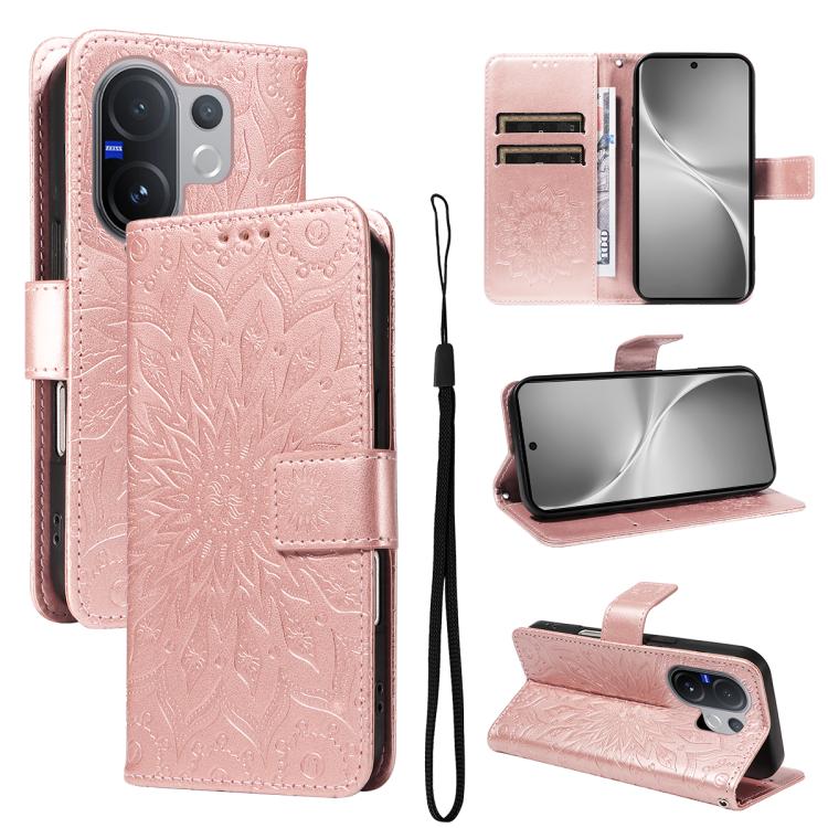 Embossed Sunflower Pattern Flip Leather Phone Case, For vivo Y05 4G / vivo Y21 5G 2026, For vivo V70 FE 5G, For vivo V70 5G Global / V70 Elite 5G, For vivo S50 Pro mini 5G, For vivo X300 Pro, For vivo X300, For vivo V60 Lite 4G                         ...