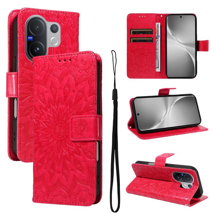 Embossed Sunflower Pattern Flip Leather Phone Case, For vivo Y05 4G / vivo Y21 5G 2026, For vivo V70 FE 5G, For vivo V70 5G Global / V70 Elite 5G, For vivo S50 Pro mini 5G, For vivo X300 Pro, For vivo X300, For vivo V60 Lite 4G                         ...