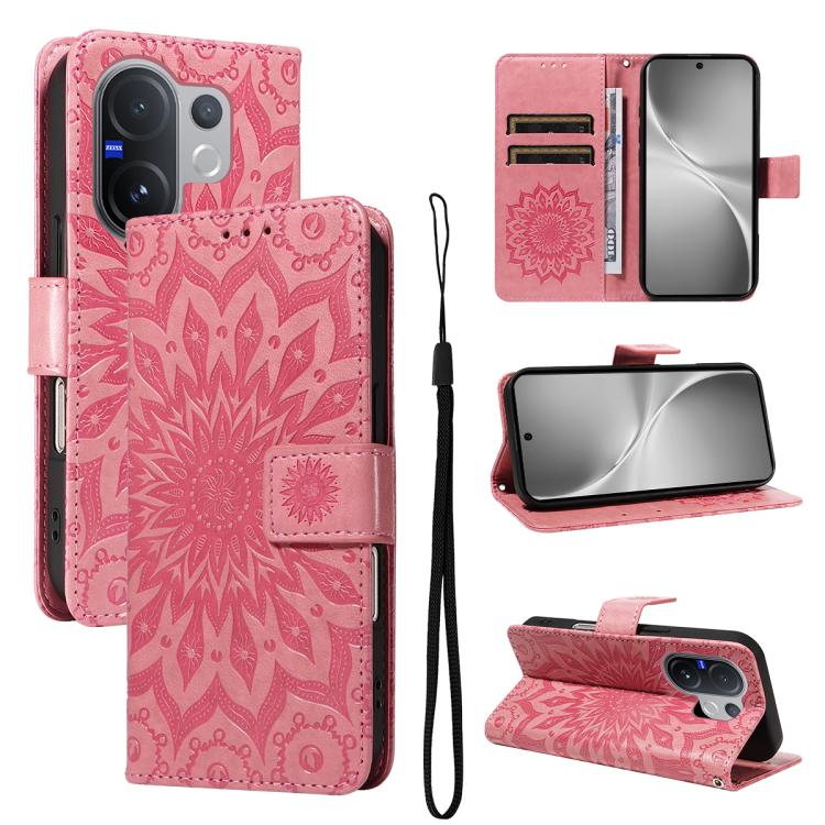 Embossed Sunflower Pattern Flip Leather Phone Case, For vivo Y05 4G / vivo Y21 5G 2026, For vivo V70 FE 5G, For vivo V70 5G Global / V70 Elite 5G, For vivo S50 Pro mini 5G, For vivo X300 Pro, For vivo X300, For vivo V60 Lite 4G                         ...