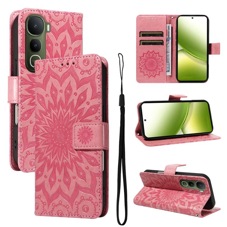 Embossed Sunflower Pattern Flip Leather Phone Case, For vivo Y05 4G / vivo Y21 5G 2026, For vivo V70 FE 5G, For vivo V70 5G Global / V70 Elite 5G, For vivo S50 Pro mini 5G, For vivo X300 Pro, For vivo X300, For vivo V60 Lite 4G                         ...