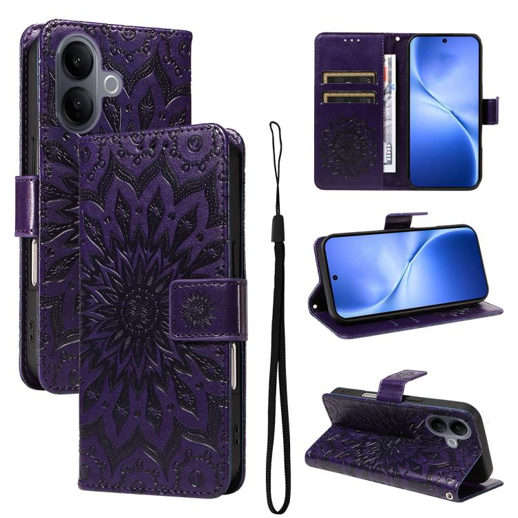 Embossed Sunflower Pattern Flip Leather Phone Case, For vivo Y05 4G / vivo Y21 5G 2026, For vivo V70 FE 5G, For vivo V70 5G Global / V70 Elite 5G, For vivo S50 Pro mini 5G, For vivo X300 Pro, For vivo X300, For vivo V60 Lite 4G                         ...